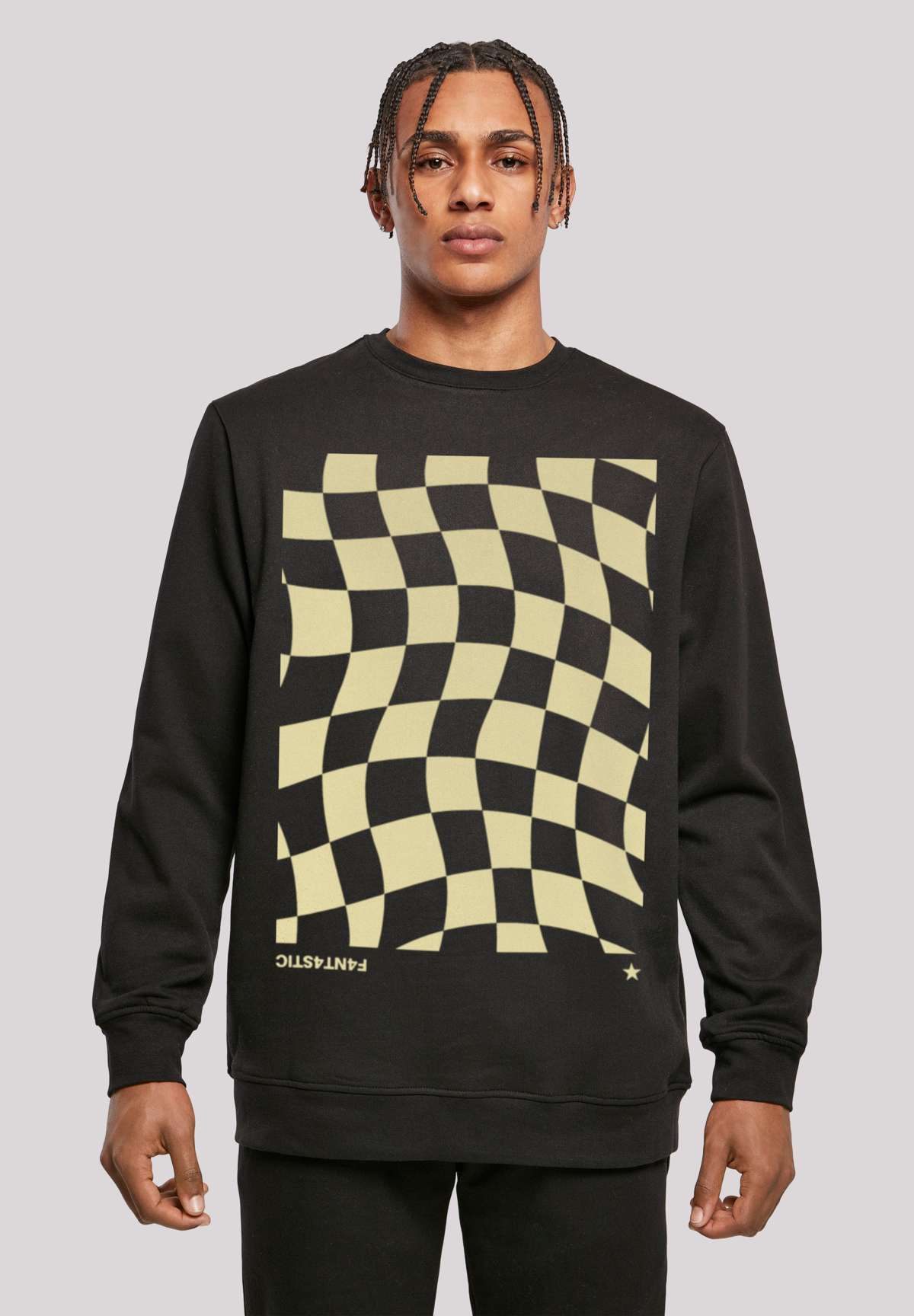 Толстовка с капюшоном Wavy Schach Muster