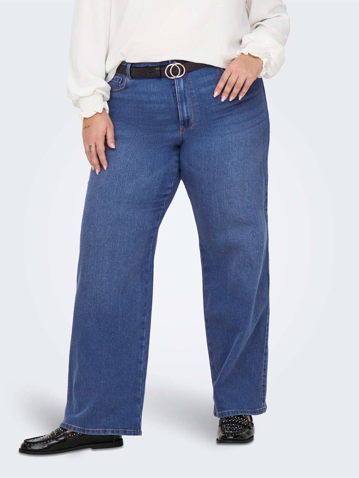 Джинсы с высокой талией CARSNOW HW WIDE DNM JEANS PIM MBD NOOS