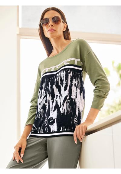 Свитер с круглым вырезом Druck-Pullover