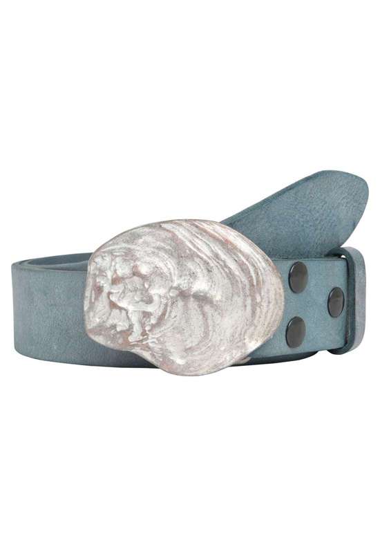 Кожаный ремень со сменной застежкой. Auster Muschel Rosé