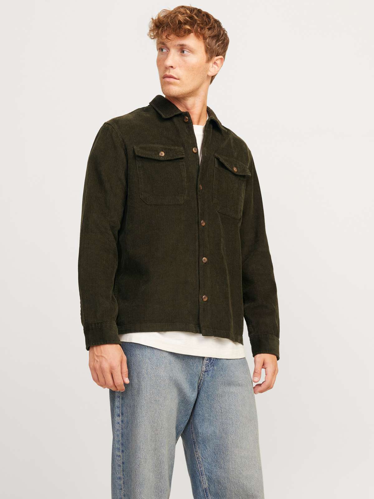 Рубашка с длинным рукавом JJEEDDIE CORDUROY OVERSHIRT LS SN