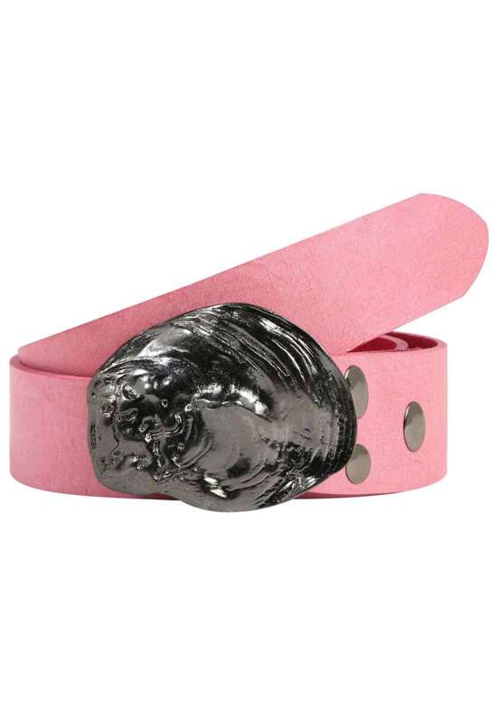 Кожаный ремень со сменной застежкой. Auster Muschel Schwarz