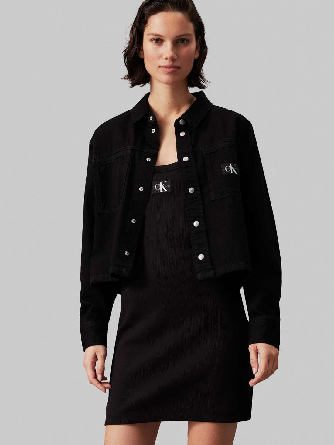 Джинсовая блузка CROPPED DAD DENIM SHIRT