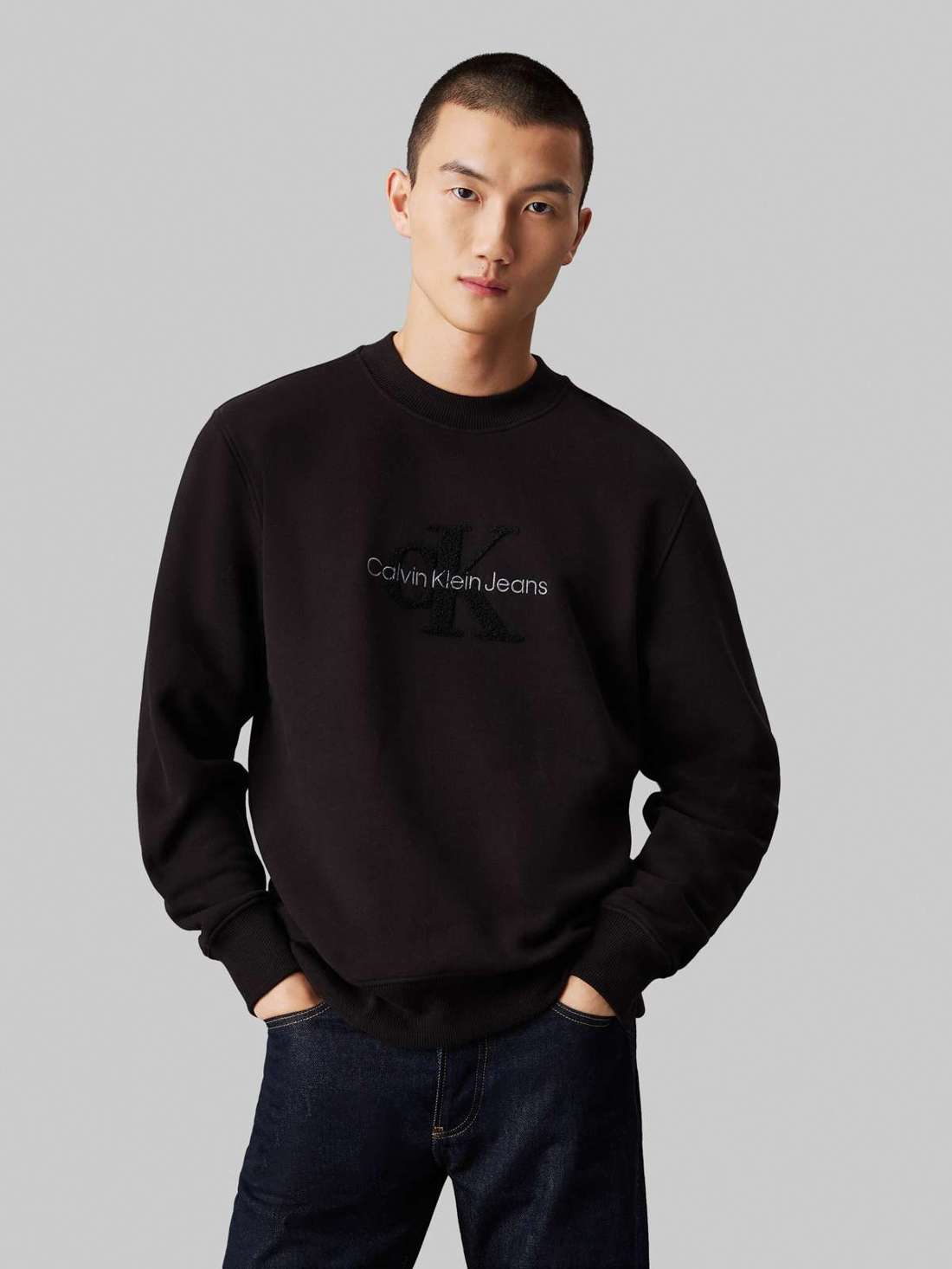 Толстовка с вышивкой логотипа CHENILLE MONOLOGO CREW NECK