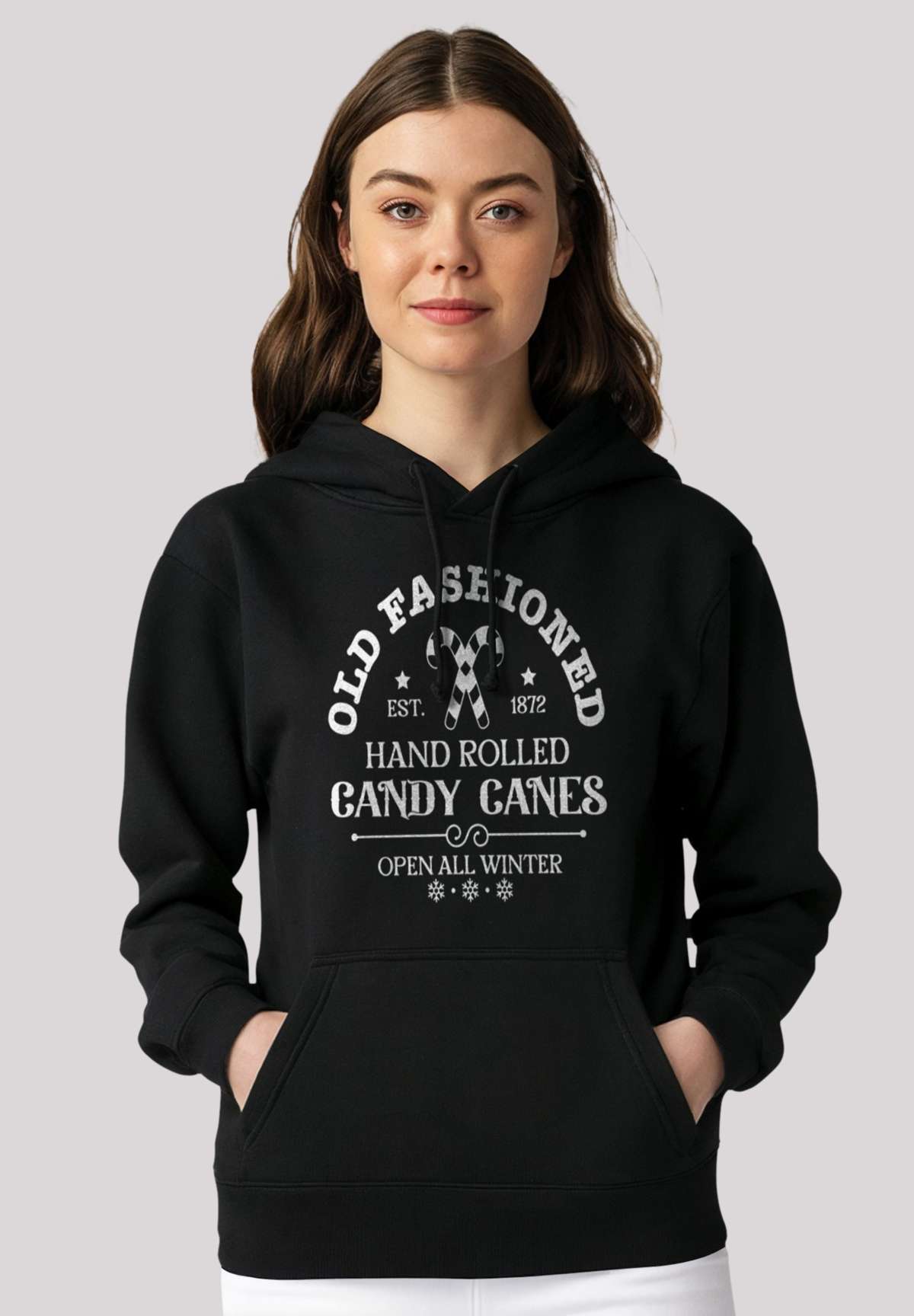 Толстовка с капюшоном Cany Canes Retro Weihnachten Sign