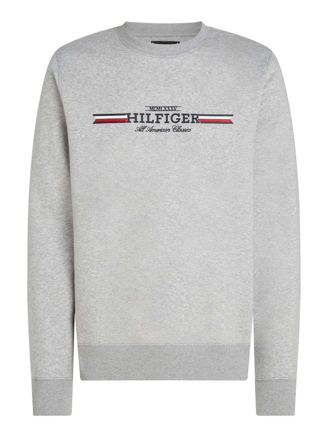 Толстовка с разноцветным принтом HILFIGER STRIPE SWEATSHIRT