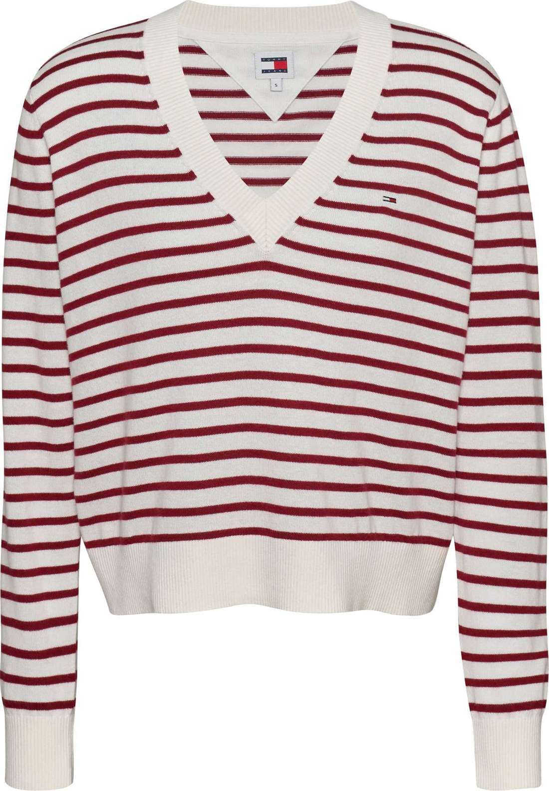 Вязаный свитер с вышивкой логотипа TJW ESSENTIAL VNECK SWEATER EXT