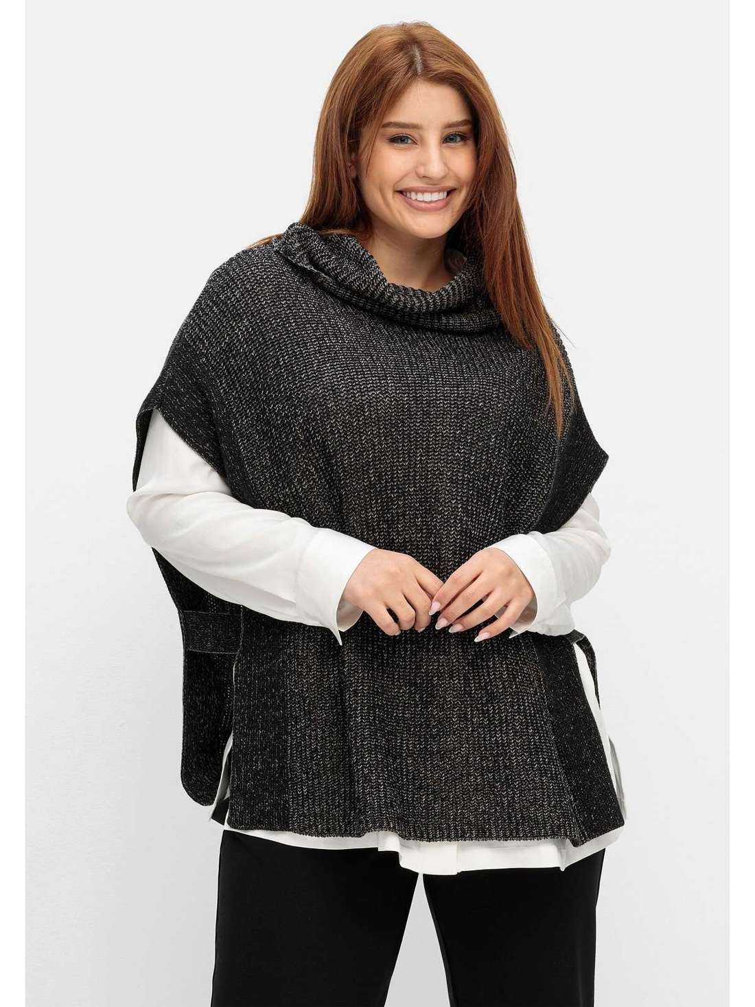 Жилет-свитер миниатюрного кроя Große Größen