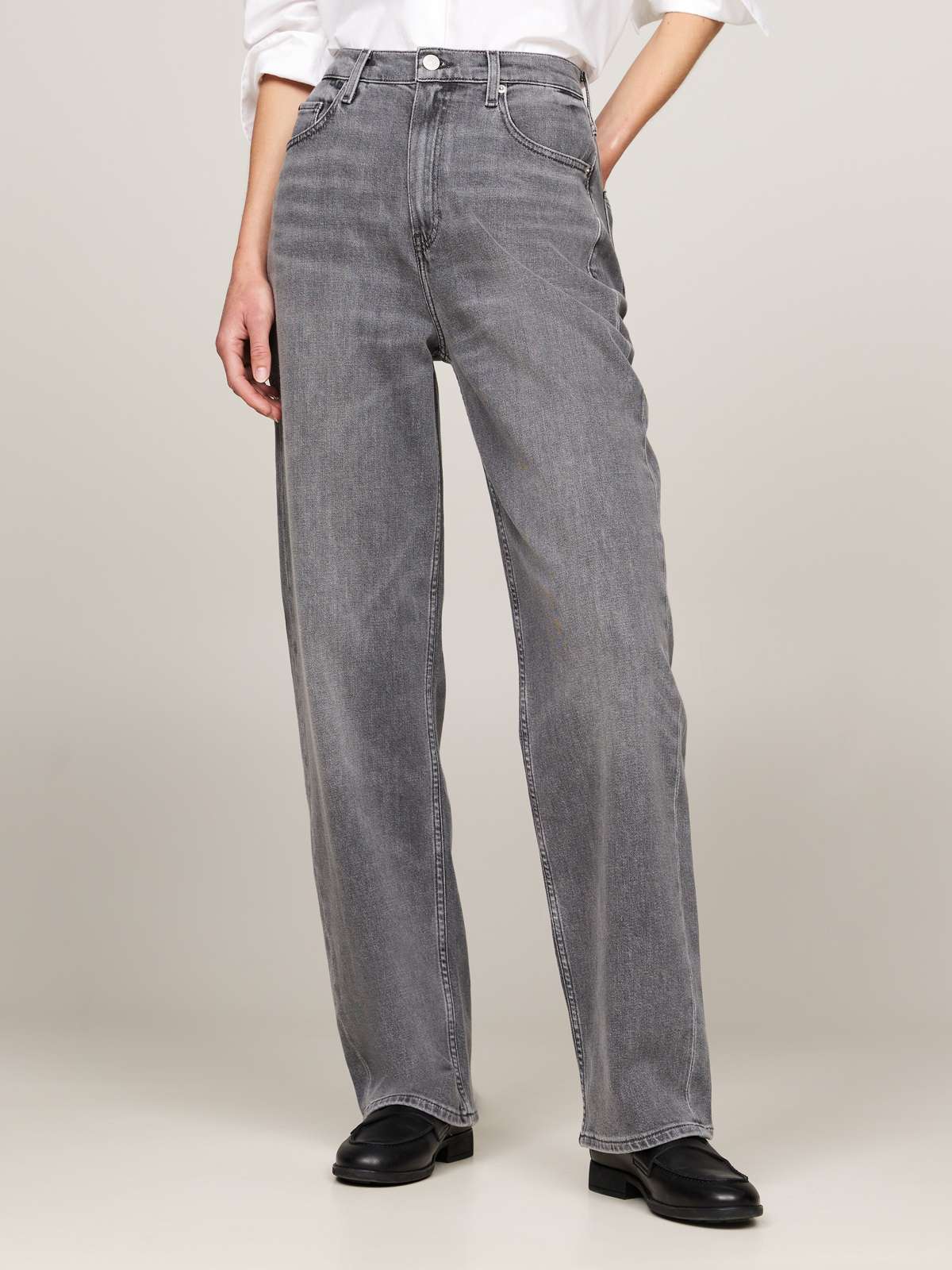 Прямые джинсы с логотипом Tommy Hilfger RELAXED STRAIGHT HW GER