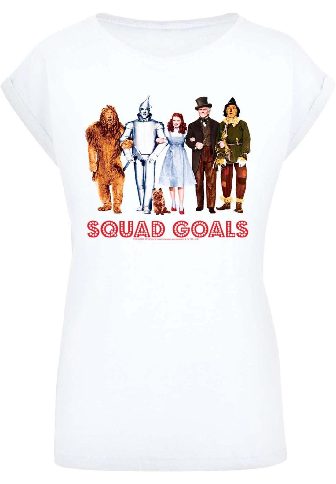 Рубашка с коротким рукавом Damen Squad Goals with Ladies Extended Shoulder Tee