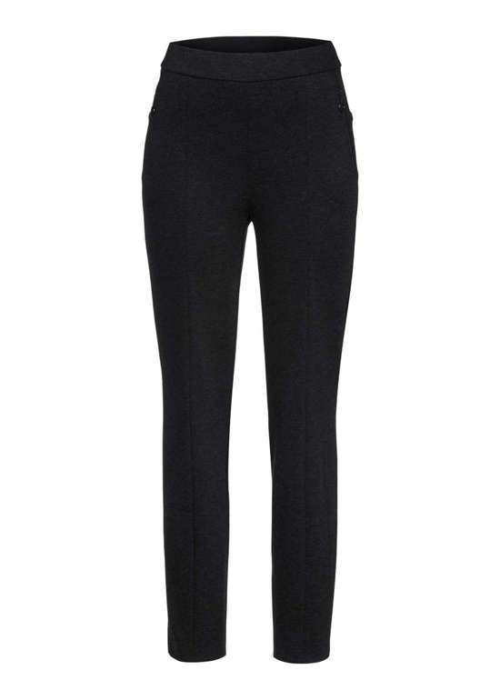 Брюки без застежки с карманами на молнии