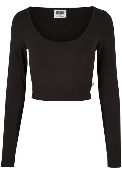 Длинный рукав Urban Classics Damen Ladies Organic Wide Neck Cropped Longsleeve