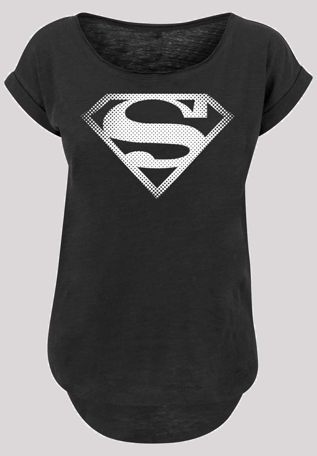Рубашка с коротким рукавом Damen Superman Spot Logo with Ladies Long Slub Tee
