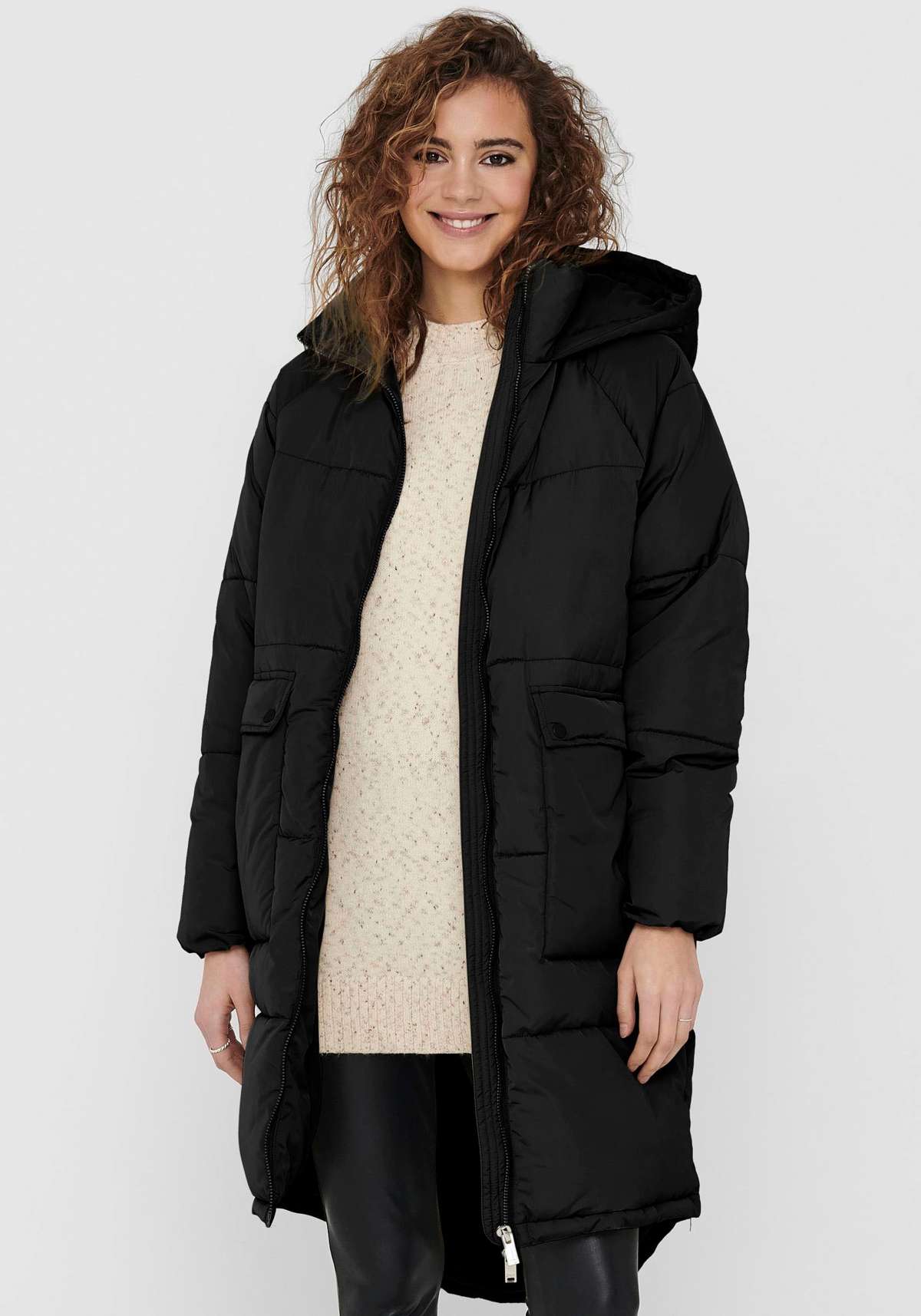 стеганое пальто ONLGABI OVERSIZED LONG COAT OTW NOOS