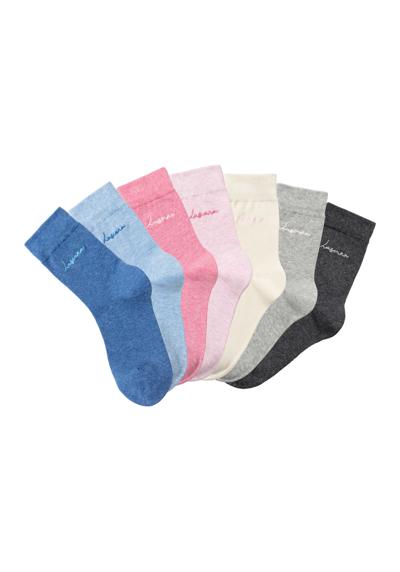 Базовые носки (комплект, 7 пар) с качественной вышивкой логотипа.