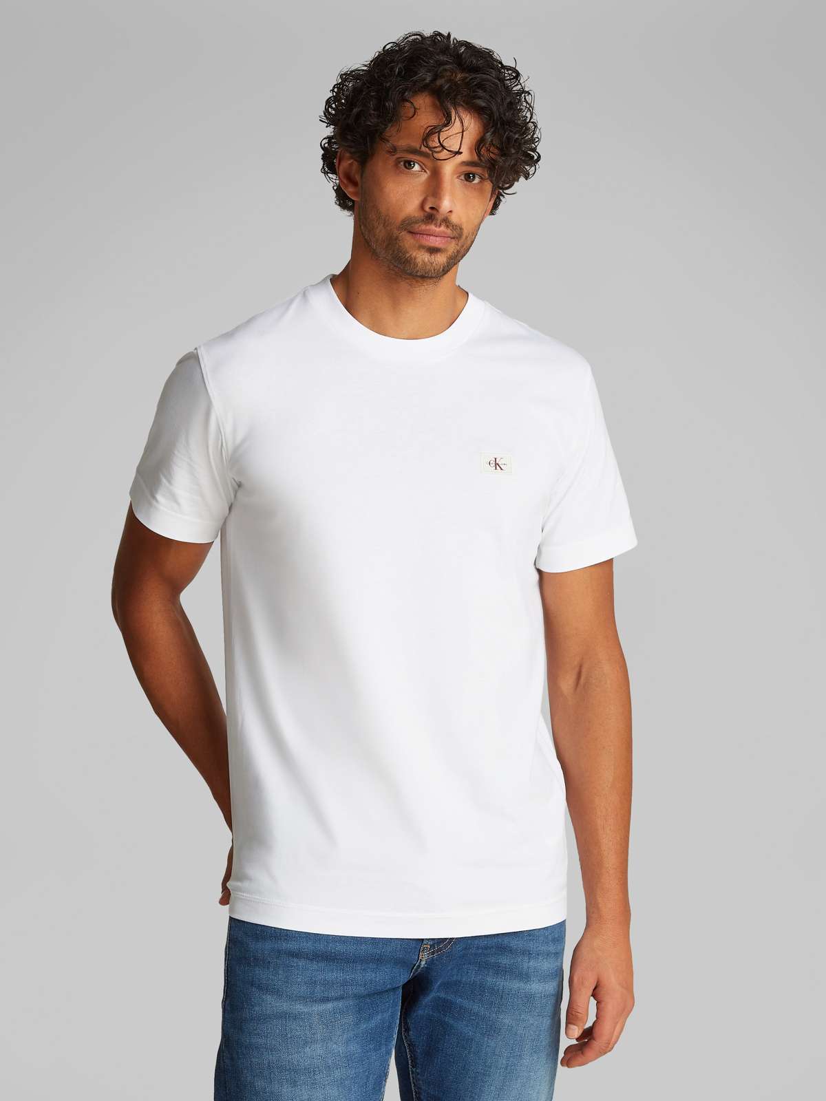 рубашка с круглым вырезом WOVEN LABEL REGULAR TEE