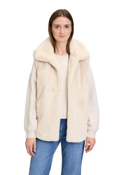 Плюшевый жилет Fake Fur-Weste mit hohem Kragen