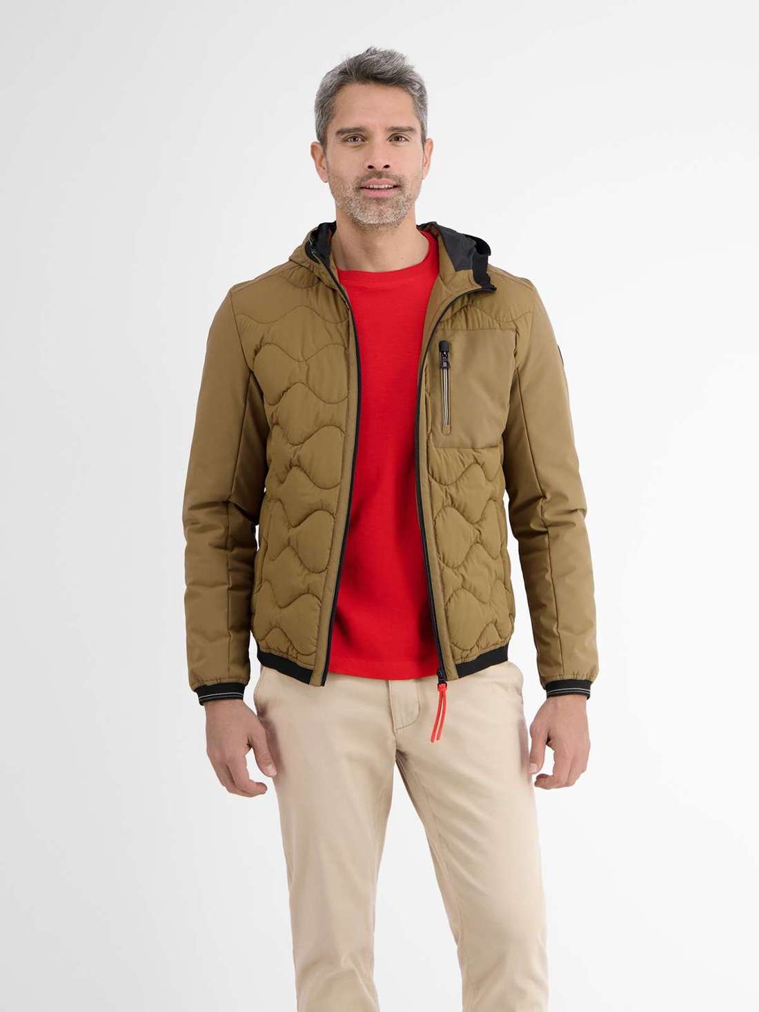 Уличная куртка с капюшоном LERROS Softshell-Hybrid Blouson