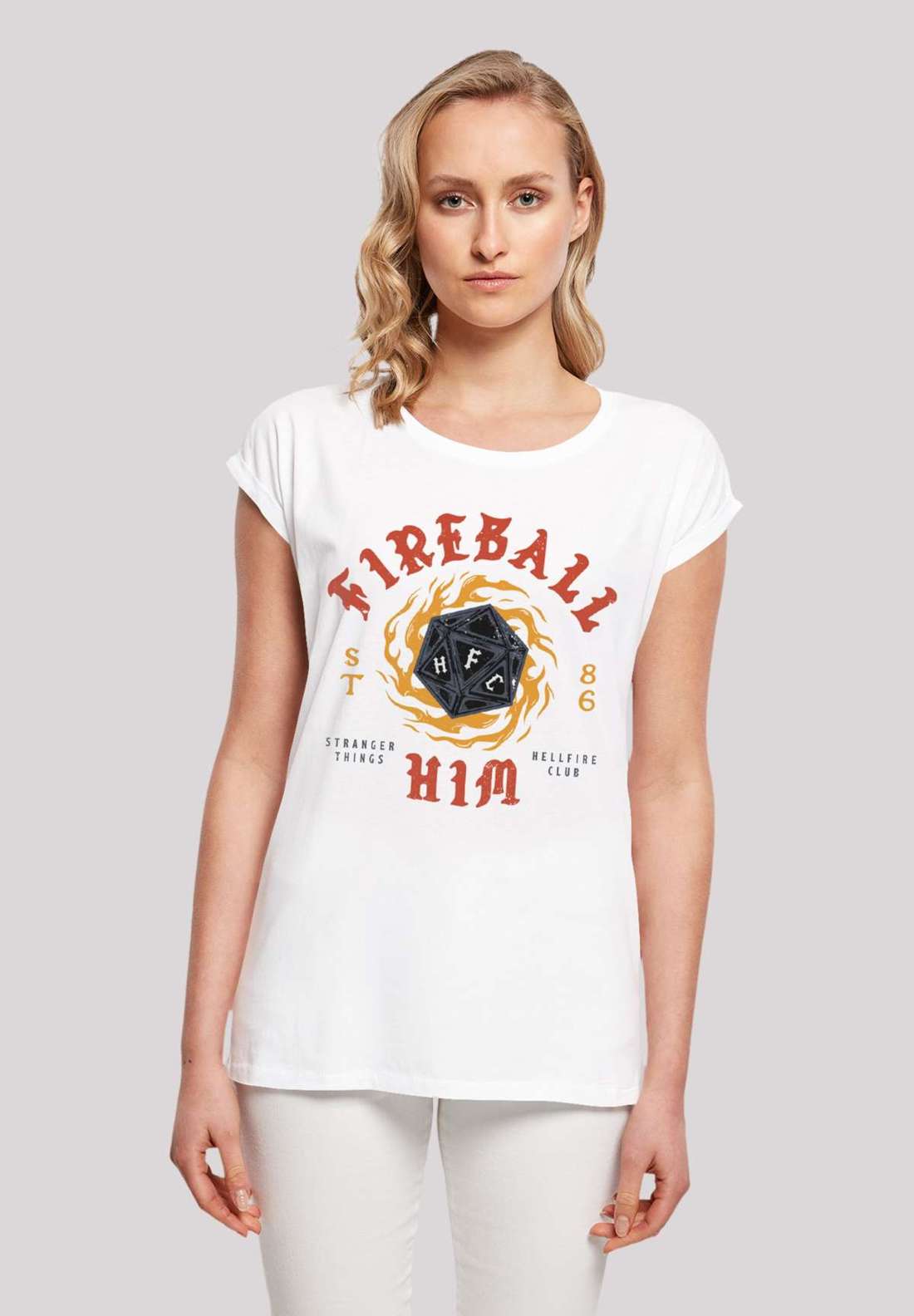 футболка Stranger Things Fireball Dice 86
