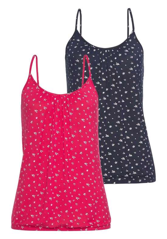 Верх спагетти mit Raffung am Ausschnitt