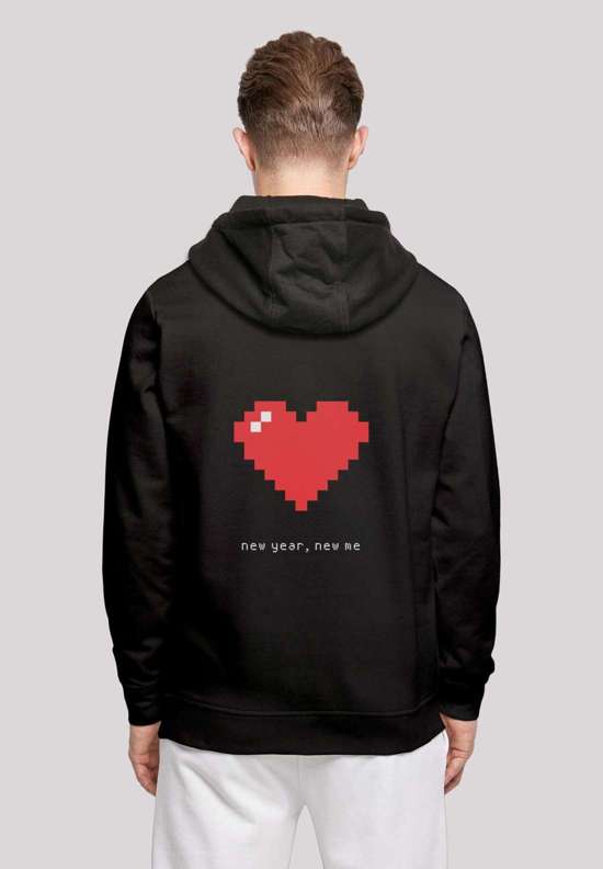 Толстовка с капюшоном Pixel Herz Happy New Year Silvester