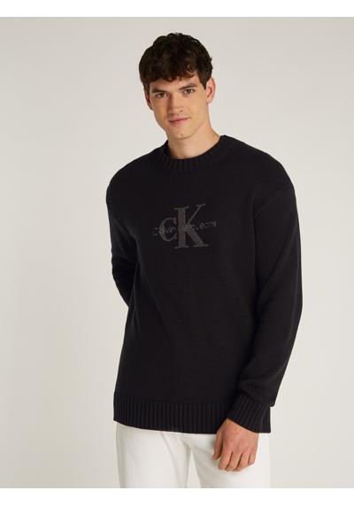 Свитер с круглым вырезом и вышивкой логотипа CHENILLE MONOLOGO SWEATER