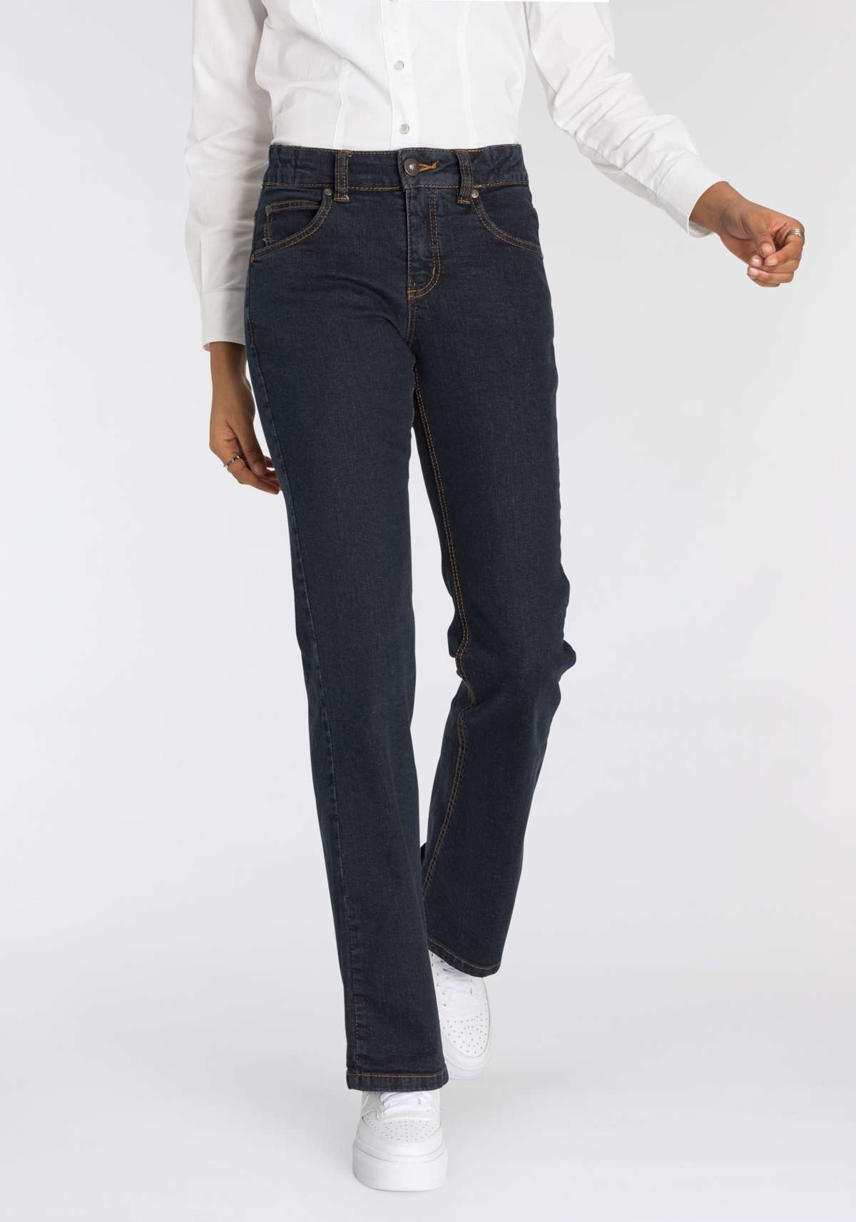 Джинсы Bootcut Bund mit seitlichem Gummizugeinsatz