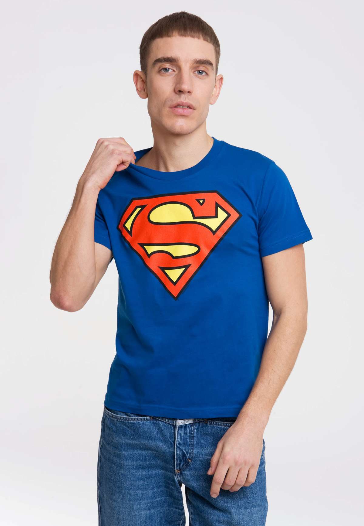 Футболка с крутым принтом спереди SUPERMAN - LOGO