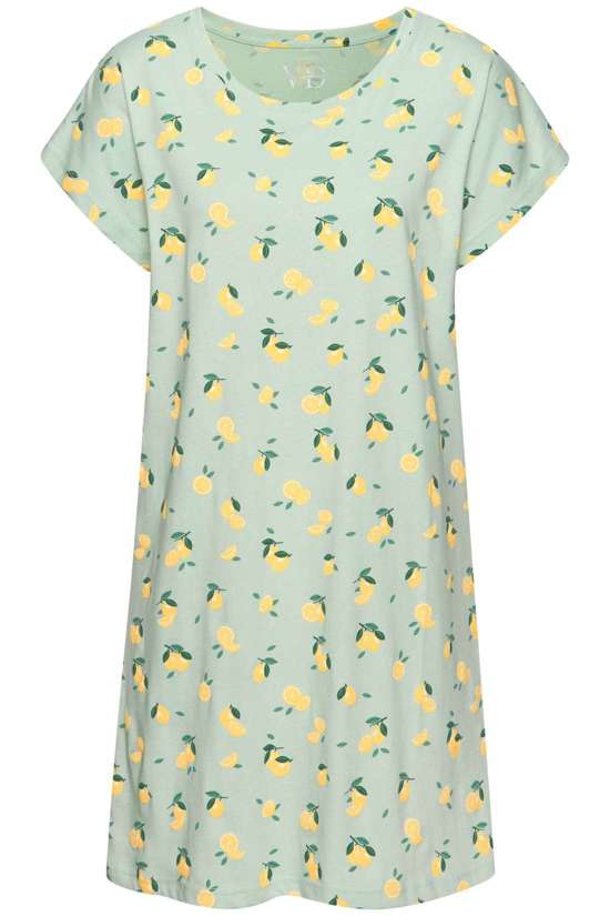 Ночная рубашка с красивым принтом по всей поверхности.