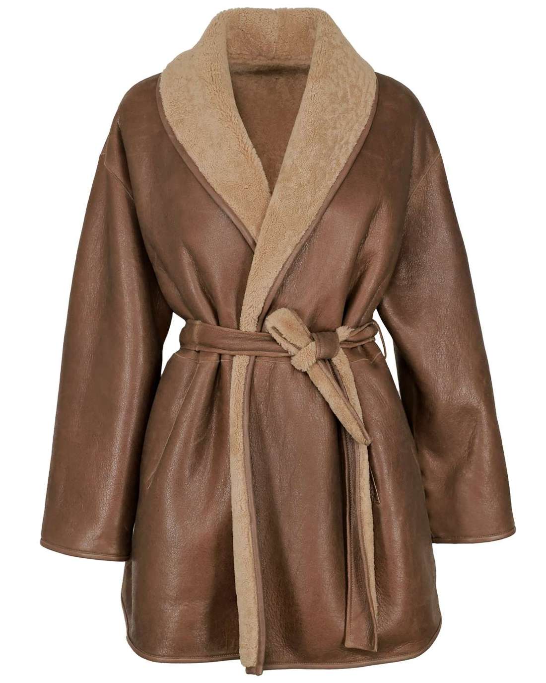 Кожаное пальто 42021203