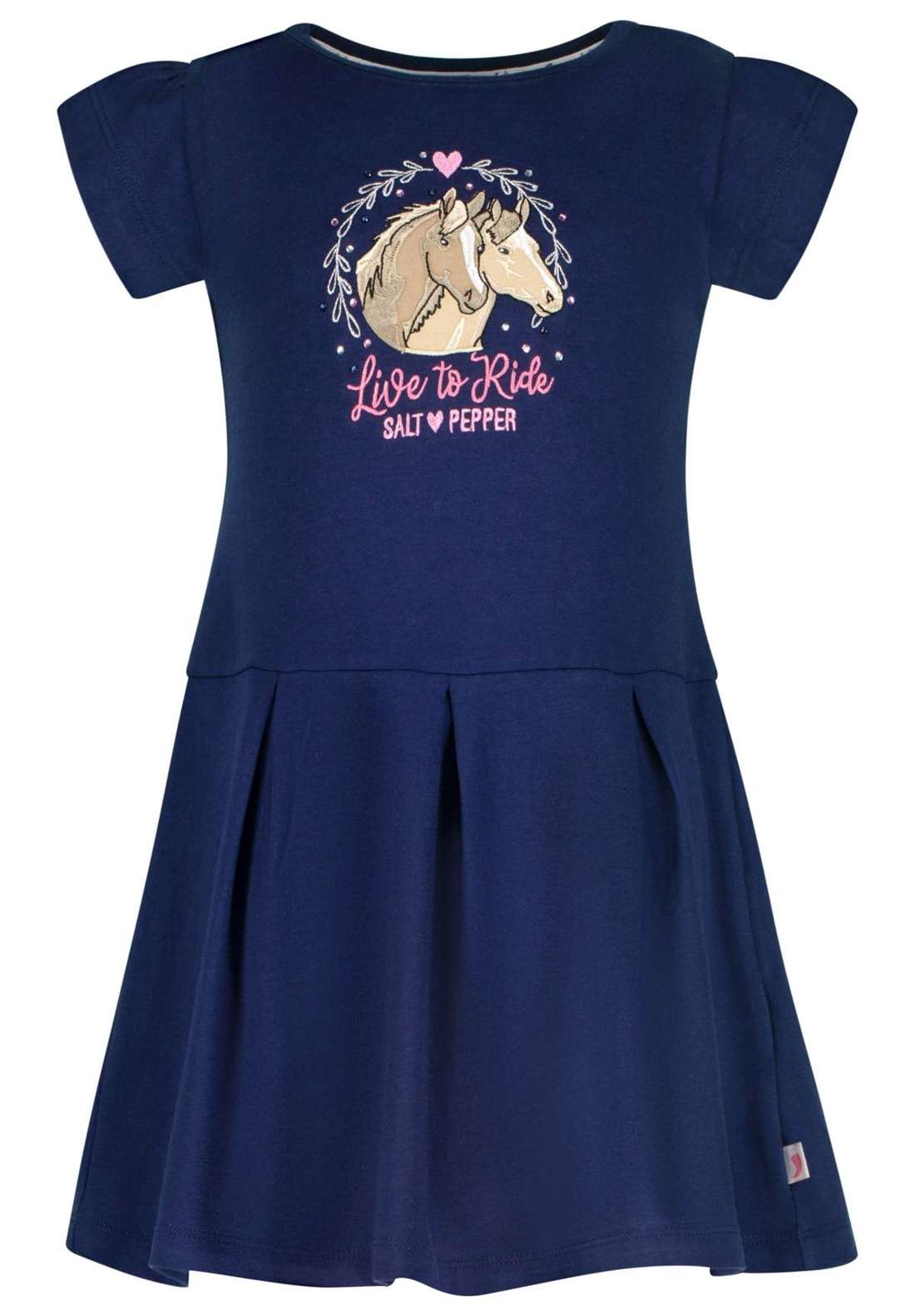 Платье из джерси с великолепной аппликацией в виде лошади