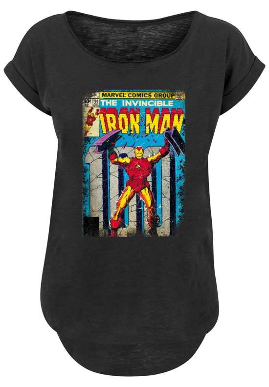 Рубашка с коротким рукавом Damen Marvel Iron Man Cover with Ladies Long Slub Tee