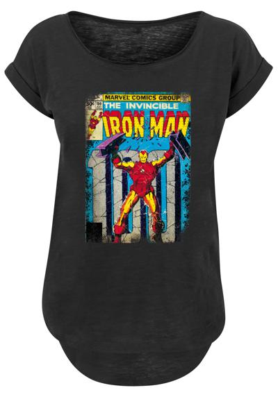 Рубашка с коротким рукавом Damen Marvel Iron Man Cover with Ladies Long Slub Tee