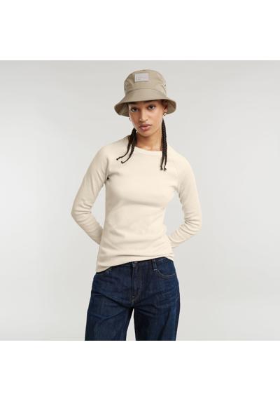 Футболка с вырезом на спине Slim Rib Keyhole