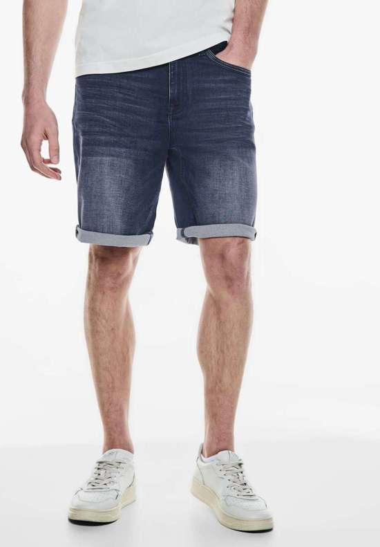 Джинсы прямого кроя темно-синего цвета