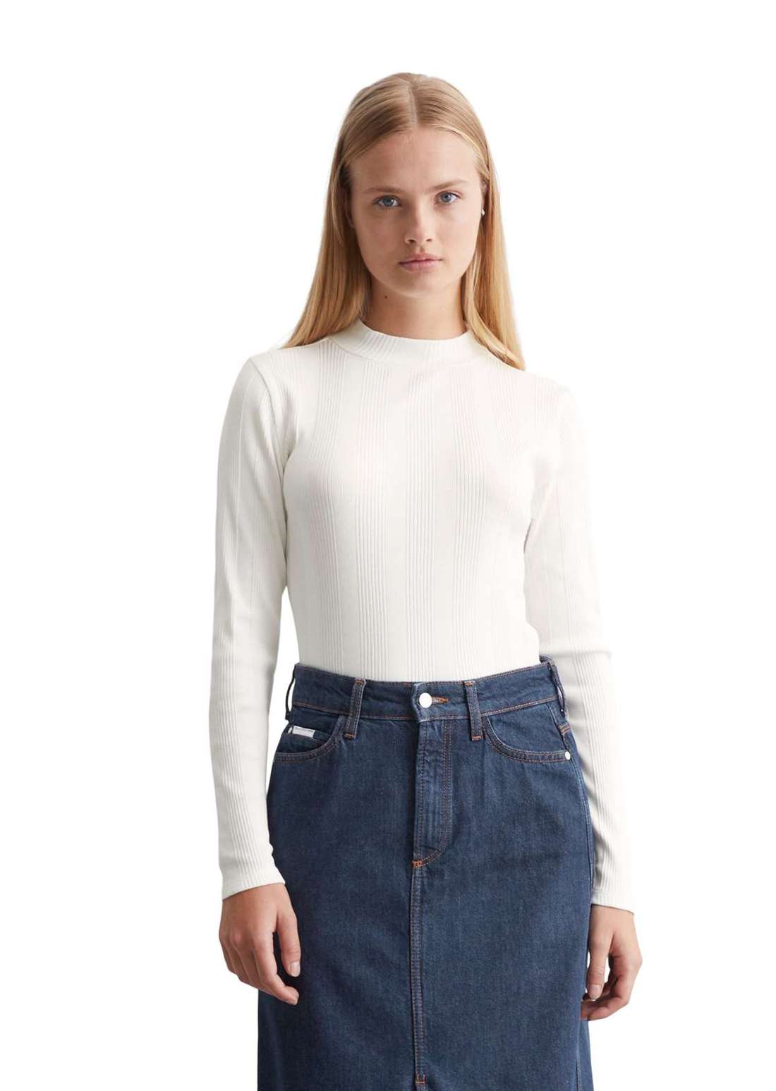 Рубашка с длинным рукавом aus Ripp-Jersey