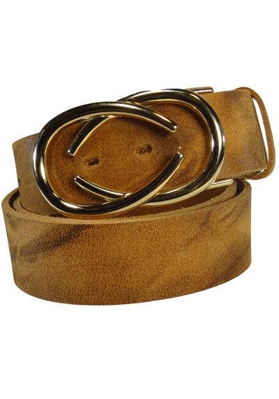 Кожаный ремень со сменной застежкой. Die Elegante Gold