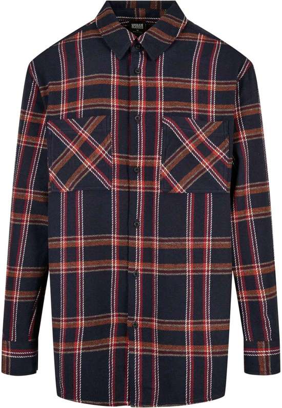 Рубашка с длинным рукавом Urban Classics Herren Heavy Long Oversized Checked Shirt