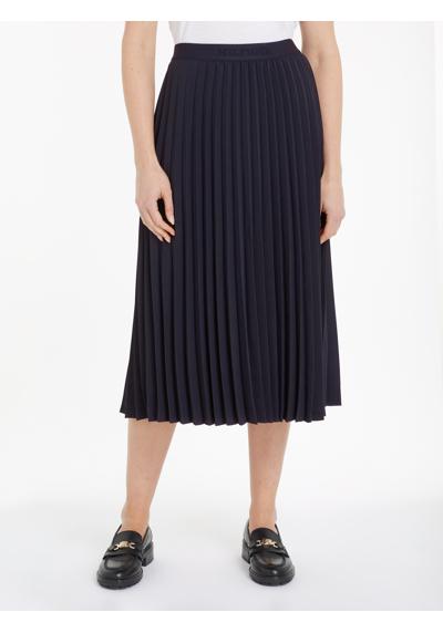 Плиссированная юбка FLUID TWILL PLEATED MIDI SKIRT