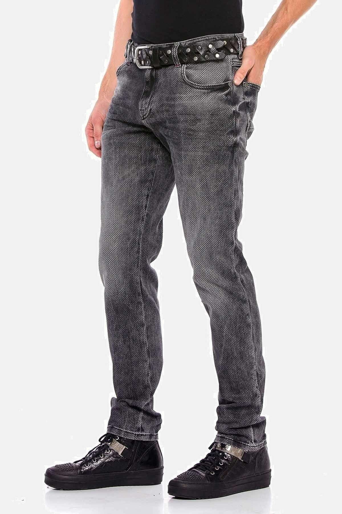 Джинсы узкого кроя с сетчатым узором по всей поверхности. Jeans