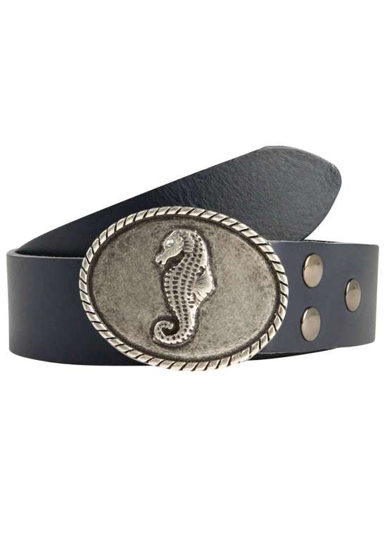 Кожаный ремень Seepferd Oval Silber Mit Swarovski-Kristall Verdelt