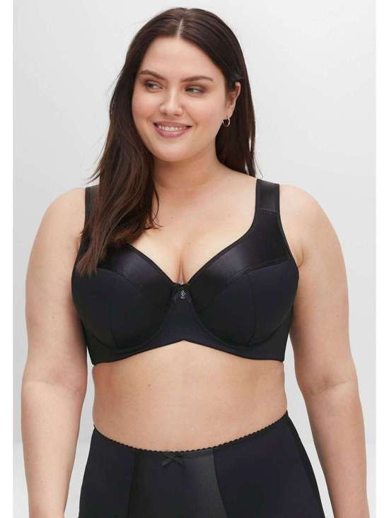 Бюстгальтер на косточках, с бретелями на подкладке и боковыми поддержками. Große Größen