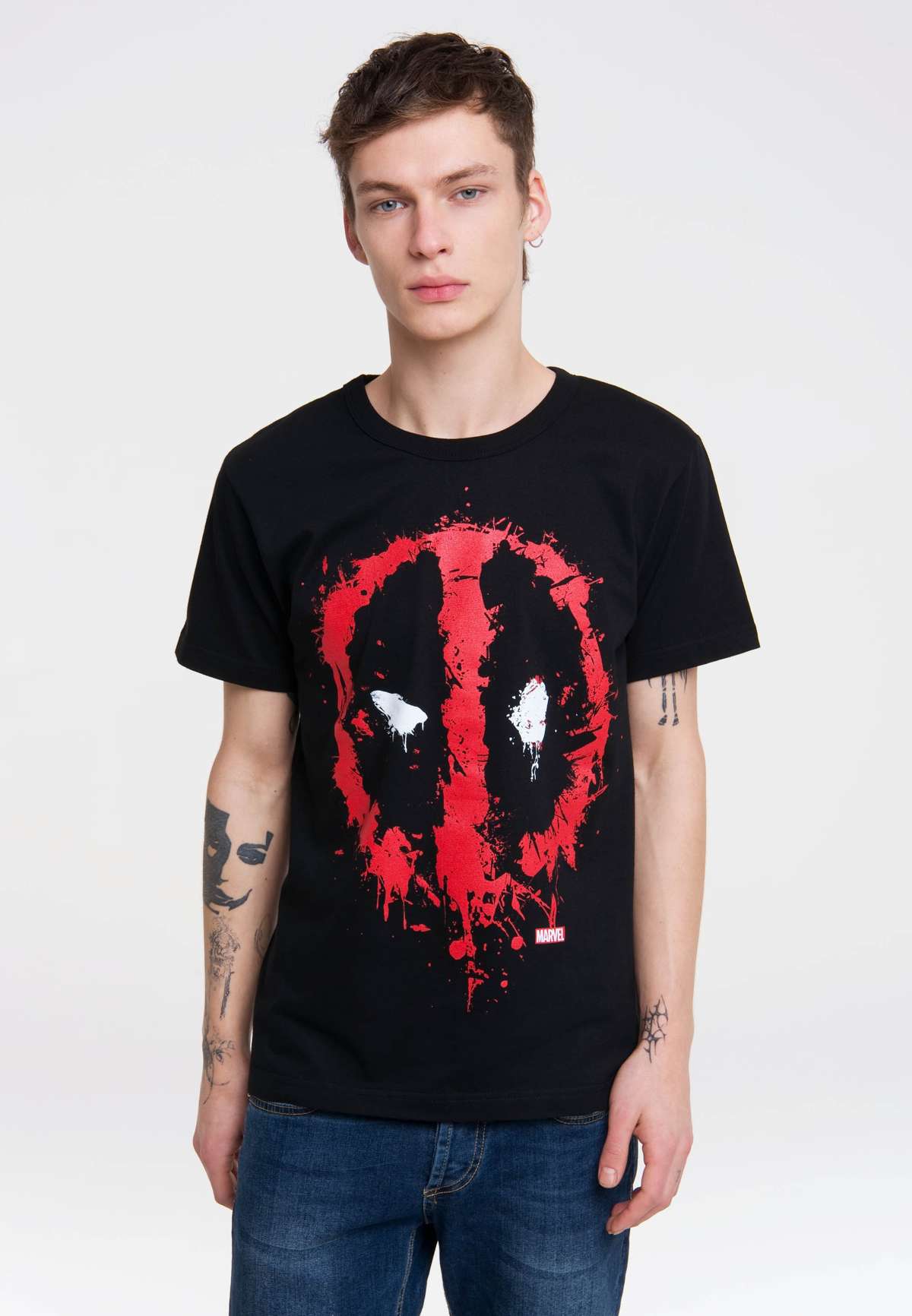 Футболка с классным принтом Marvel Deadpool Face