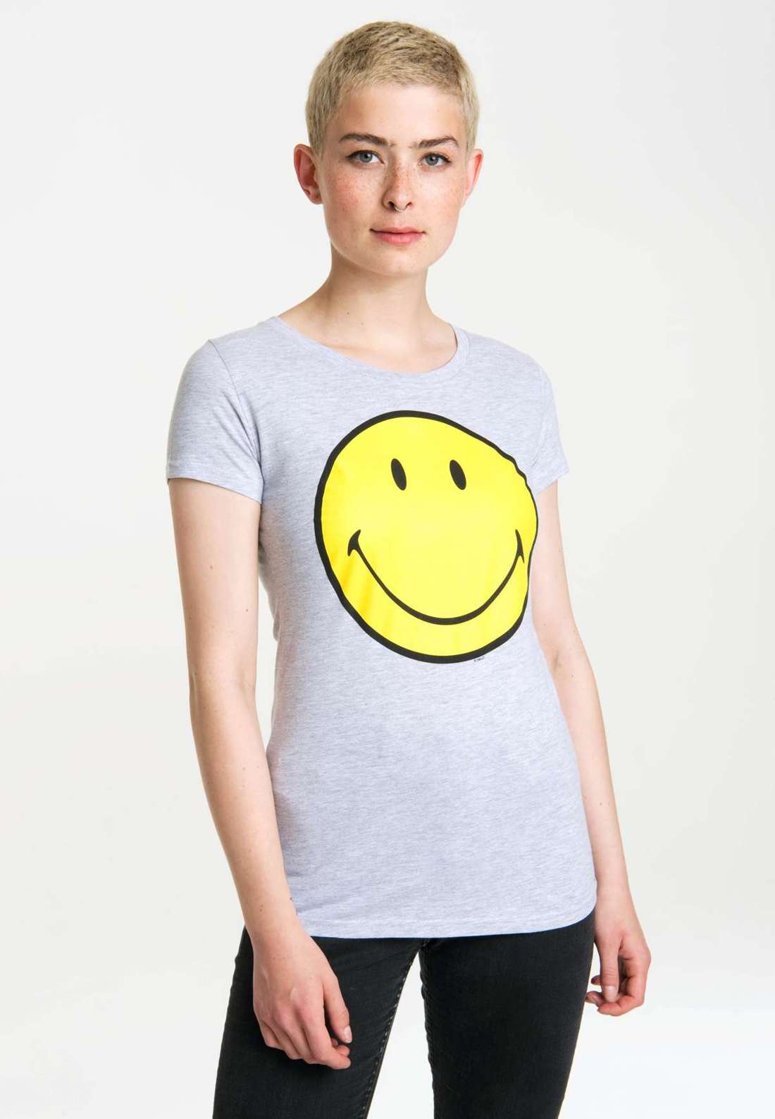 Футболка с забавным принтом спереди Original Smiley Face