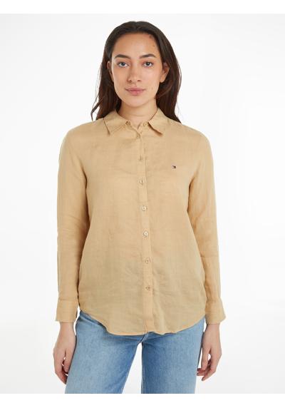 Блузка-рубашка с вышитым логотипом на груди
