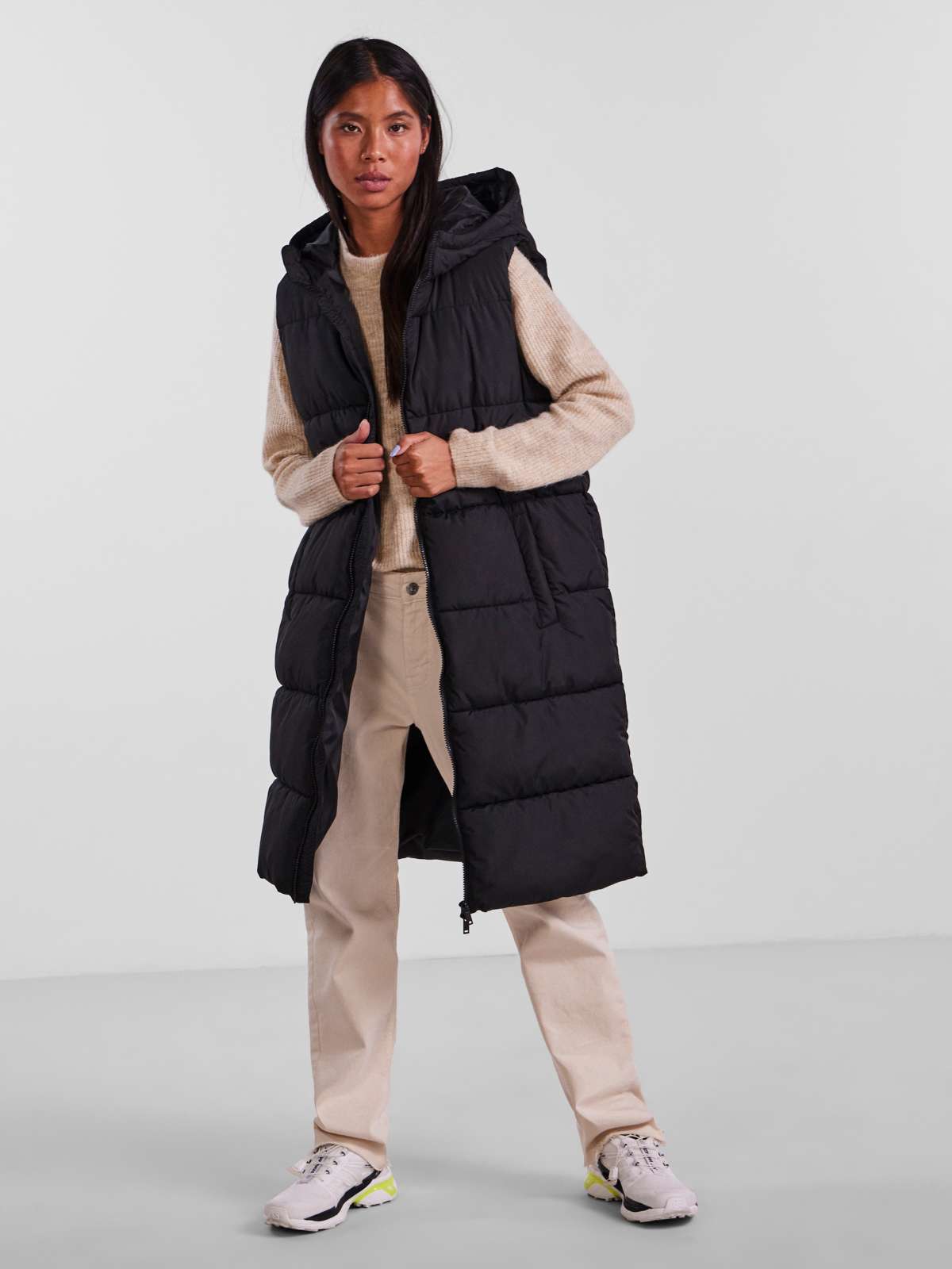 Стеганый жилет PCBEE NEW LONG PUFFER VEST NOOS BC