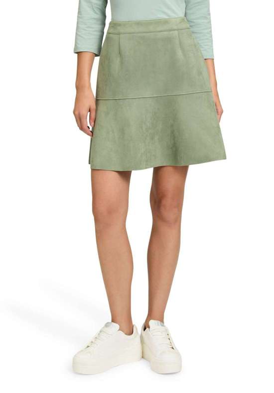 Мини-юбка A-Linien-Rock mit Reißverschluss