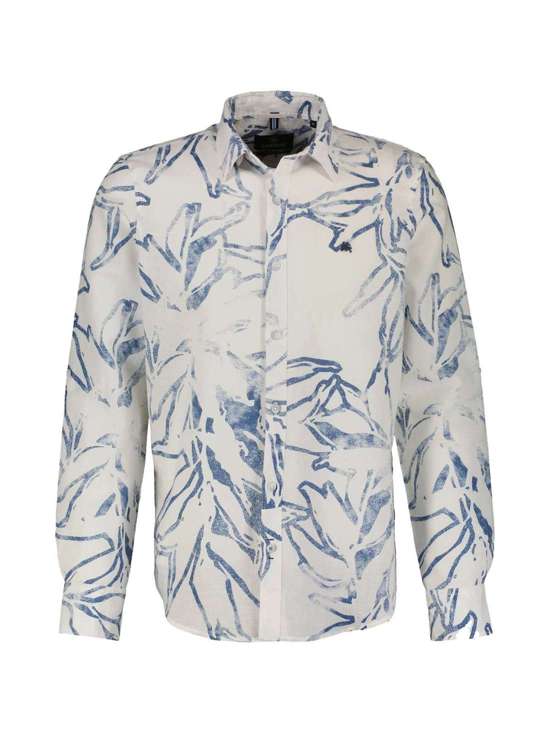 Рубашка с длинным рукавом LERROS Herren Langarmhemd mit sommerlichem Alloverprint