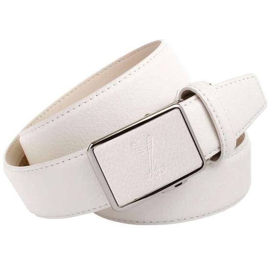 Кожаный ремень с тиснением гольфа