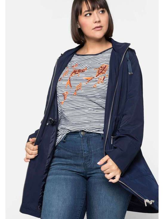 Длинная куртка с капюшоном Große Größen